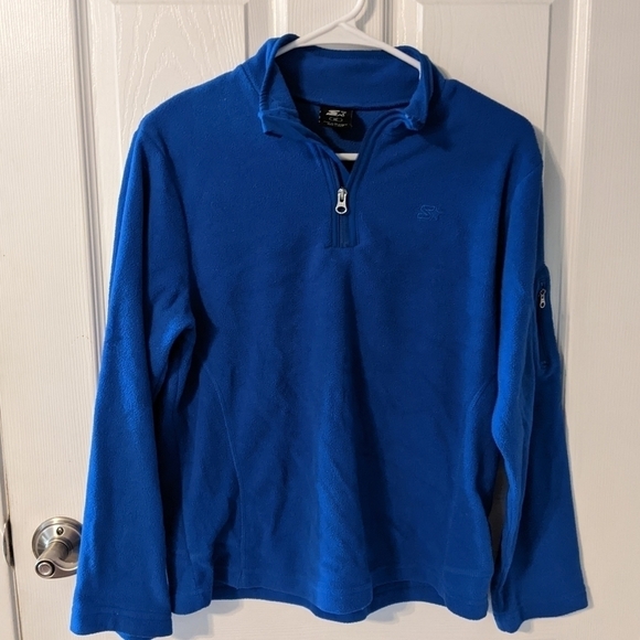 Kids Starter 1/4 Zip‎ Fleece Pullover Sweater in Royal Blue Size XL (14-16) - Picture 1 of 8